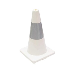 18" White PVC Traffic Safety Cones